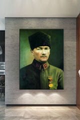 Atatürk Mustafa Kemal Kanvas Tablo Okullara İşyerlerine Uygun (8 Farklı Ölçü)