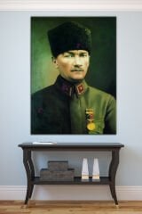 Atatürk Mustafa Kemal Kanvas Tablo Okullara İşyerlerine Uygun (8 Farklı Ölçü)