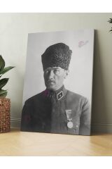 Atatürk Mustafa Kemal Kanvas Tablo Okullara İşyerlerine Uygun (8 Farklı Ölçü)