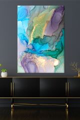 Renklerin Dili Soyut Sanatsal Kanvas Tablo 7 Farklı Ölçü