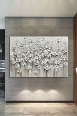 Soğuk Çiçekler Dekoratif Kanvas Tablo