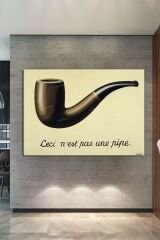 Rene Magritte Ceci Nest Pas Une Pipe Bu Bir Pipo Değildir Kanvas Tablo 8 Farklı Ölçü