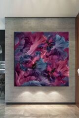 Soyut Sanatsal Mor Modern Kanvas Tablo
