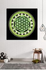 Yaşam Çiçeği Kutsal Geometri Sri Yantra Kanvas Tablo