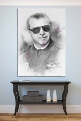 Recep Tayyip Erdoğan Reis Başkan Erdoğan Rte Kanvas Tablo (7 Farklı Ölçü)