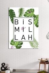 Bismillah İslami Dini Hat Kanvas Tablo ( 7 Farklı Ölçü )