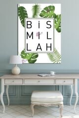 Bismillah İslami Dini Hat Kanvas Tablo ( 7 Farklı Ölçü )