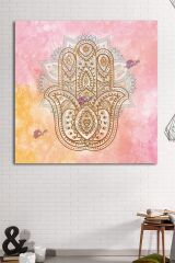 Fatımanın Eli Pembe Kanvas Tablo